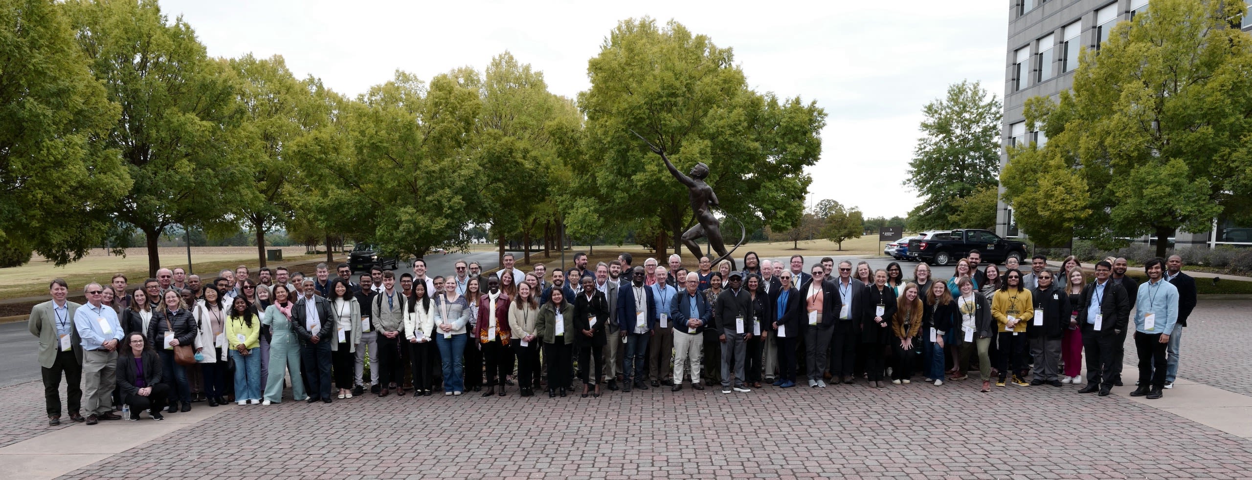 A group of people gathered after a scientific conference